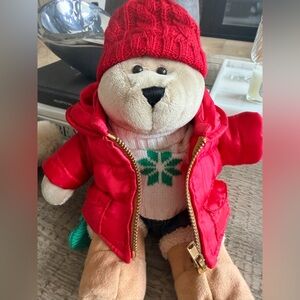 2006 Starbucks Coffee Bearista 10" Plush Teddy Bear 51st Edition Winter Red